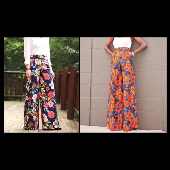 CHORD Wide Leg Peony Floral Pants |‎ Size 2 - Picture 12 of 14
